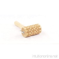 STODOLA Engraved Mini Rolling Pin with HEARTS Pattern - for Embossed cookies 2.2 x 4-inch (DOUBLE HEARTS) - B07663NTWS